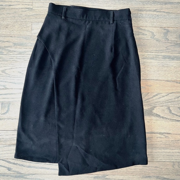 Sandro Paris Black Midi Skirt U.S. Size 4 | French Style Office Career Workwear - Picture 1 of 7